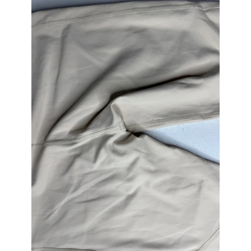 Fabletics PureLuxe High Waisted‎ Leggings Cream Beige Tan Yoga Pants Women Small